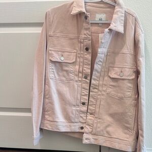 Ag Adriano Goldschmied Blush Pink Denim Jacket